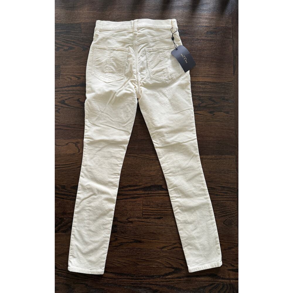 NWT Rag & Bone Sz 25 $225 High Rise Velvet Skinny Pants In Antique White - Picture 3 of 8
